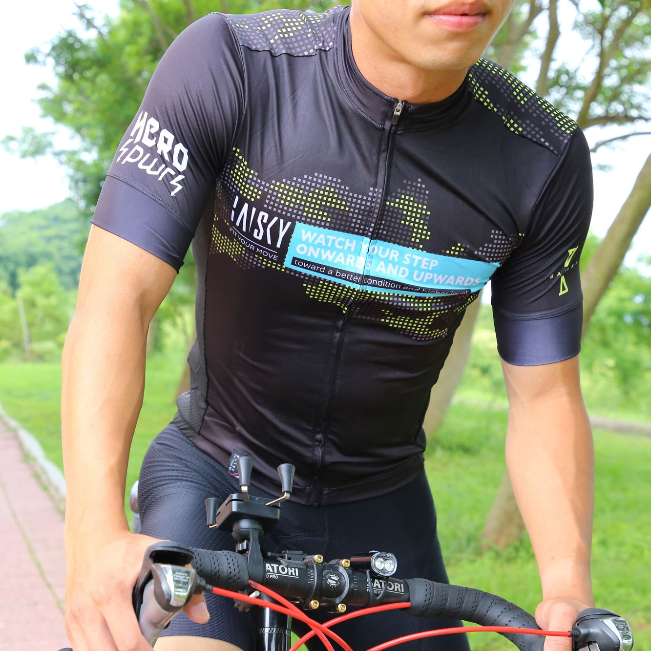 Baisky Men Short Jersey | New Wave Black