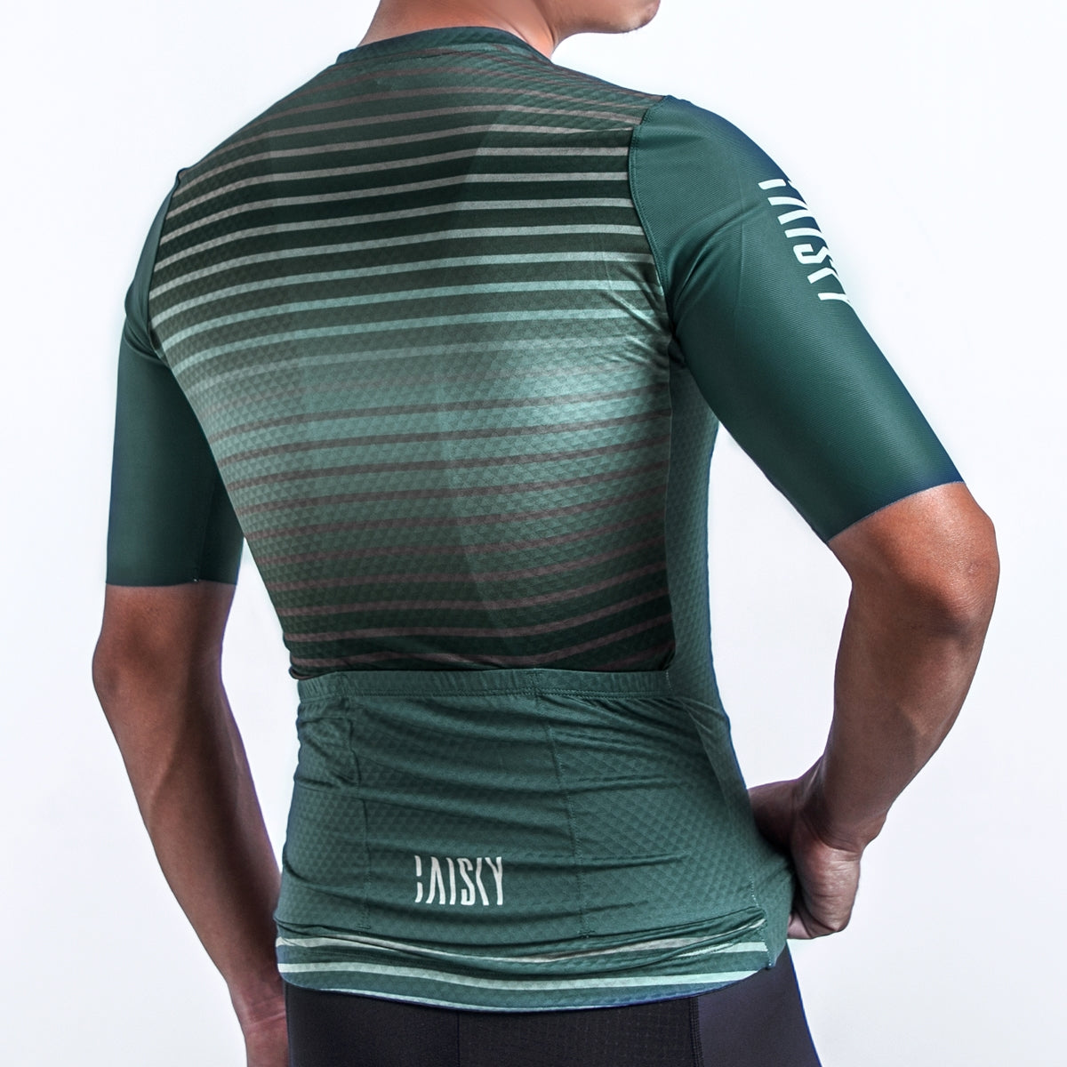 Baisky Men's Short Cycling Jersey | Green Noble