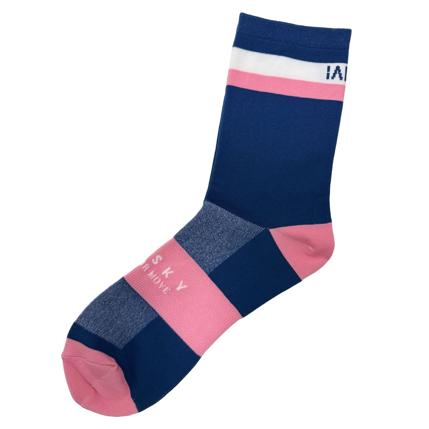 Baisky Cycling Sports Socks | Navy blue-Pink-White