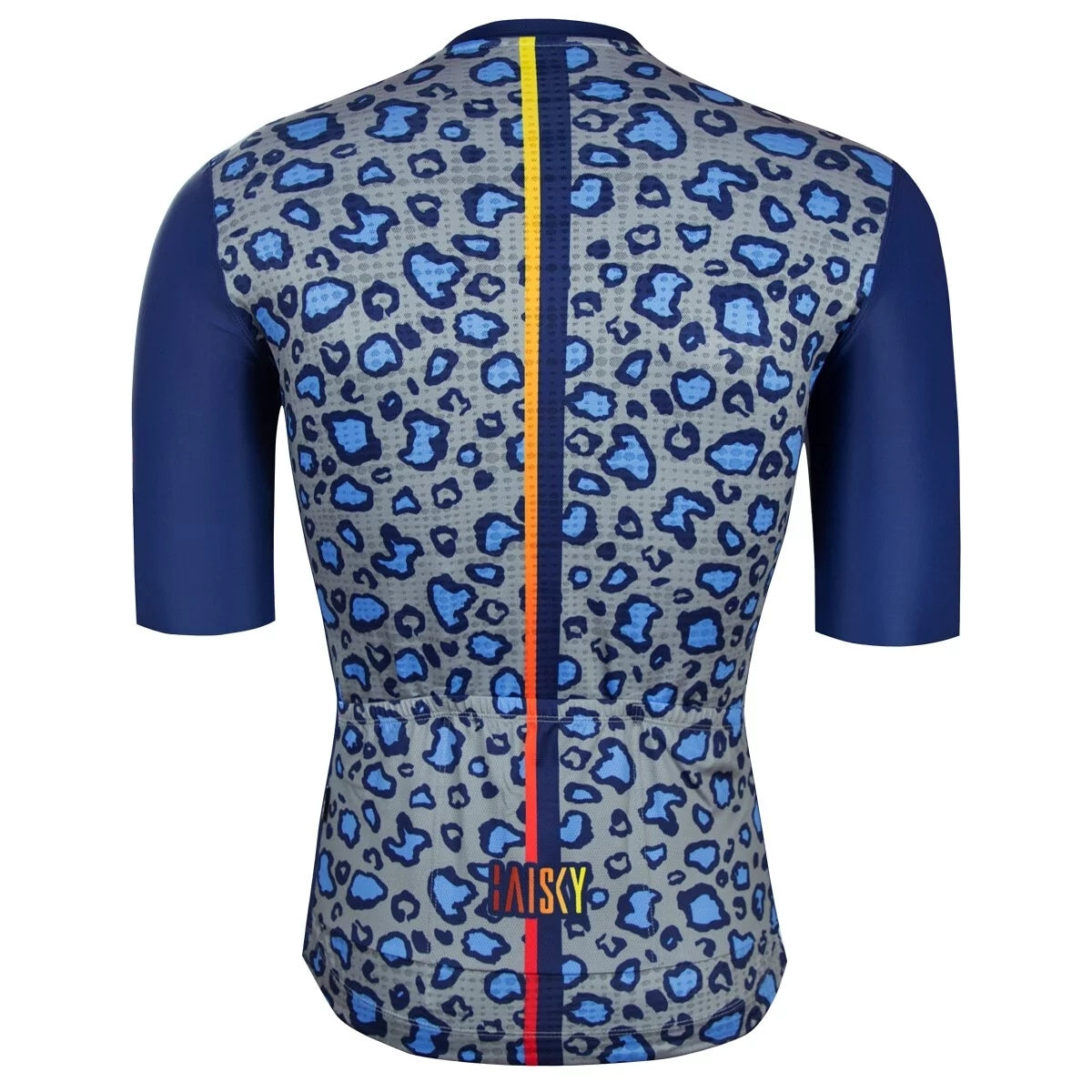 Baisky Men's Cycling Short Jersey | Leopard Blue