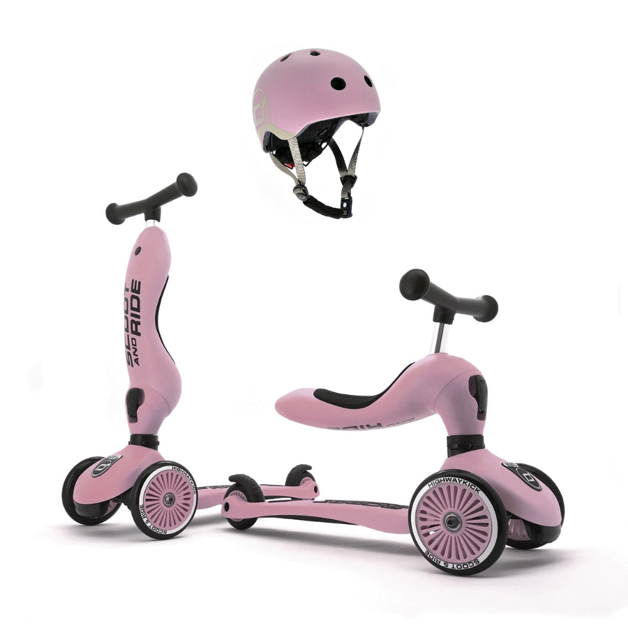 Scoot & Ride 2-in-1 Highwaykick-1 Scooter with Helmet XXS-S