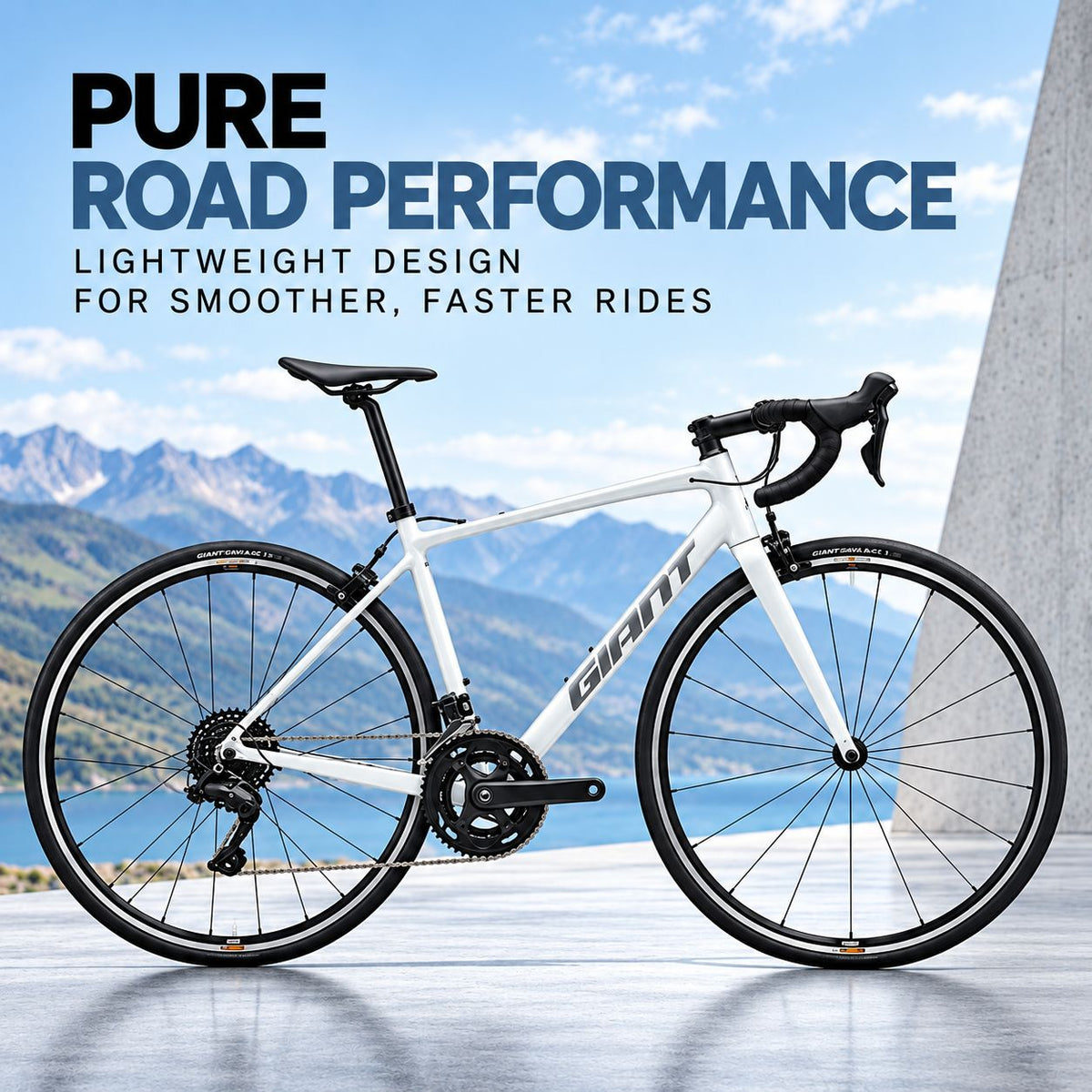 GIANT Contend 1 Shimano Sora Road Bike - Icicle White | Medium