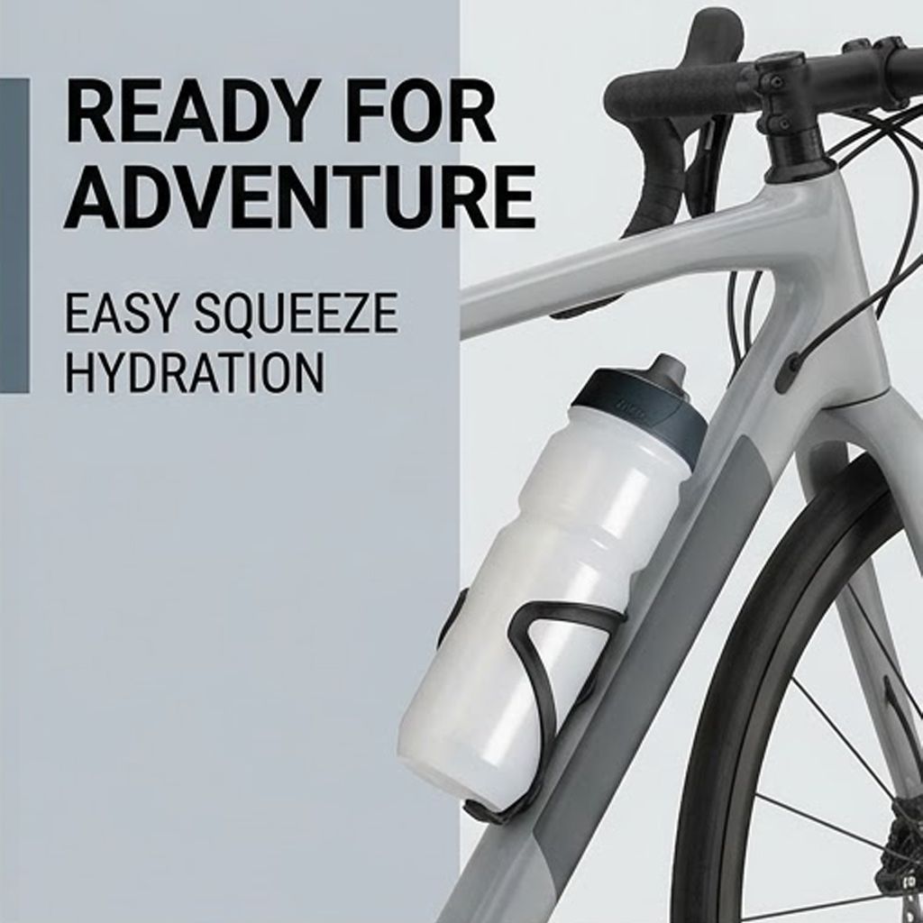 GARMIN Tacx Shanti 750cc Plastic Cycling Water Bottle - Transparent | 750 ml