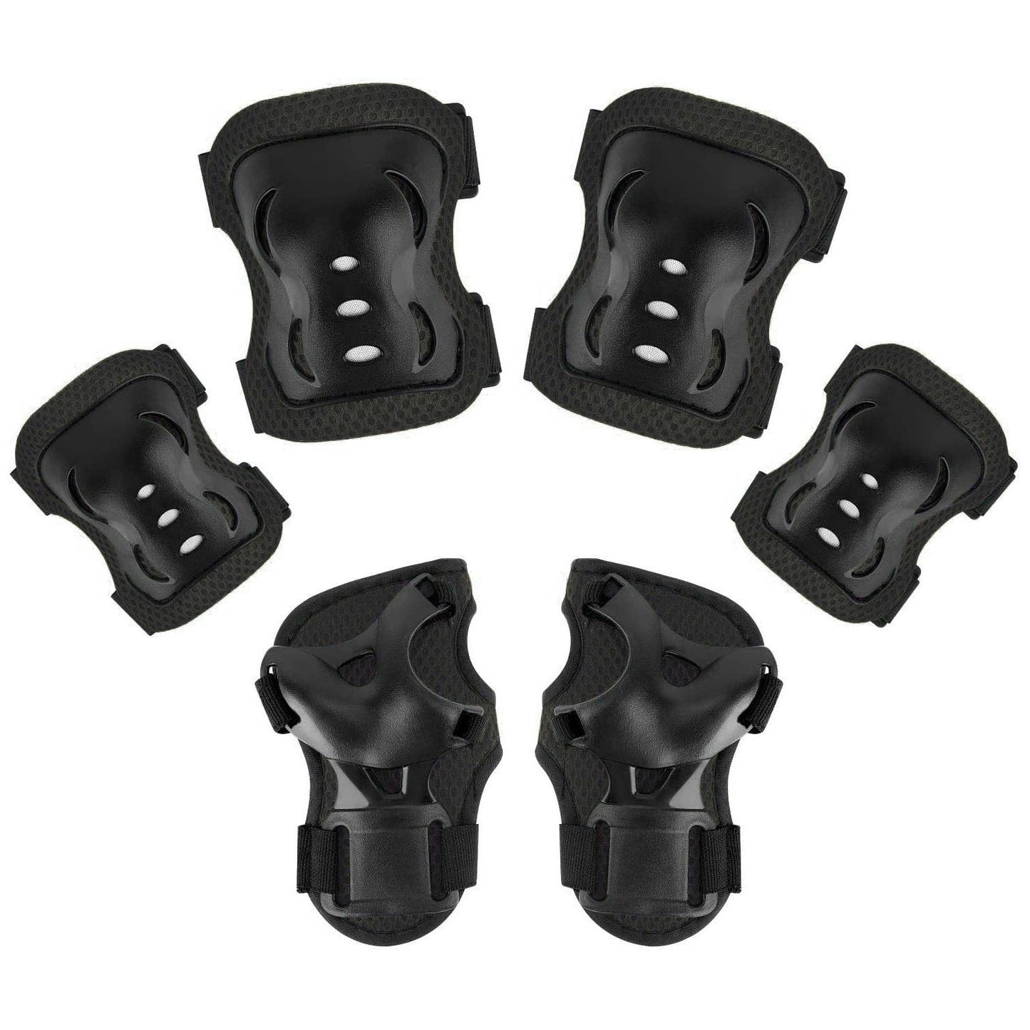 Spartan Knee Elbow and Wrist Protective Set - Black