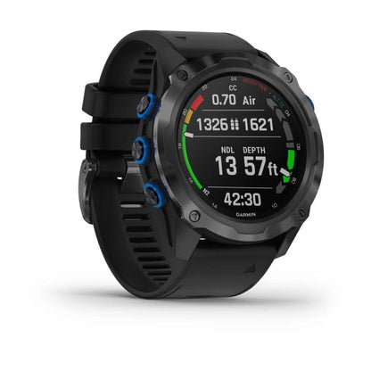 GARMIN Descent Mk2i Smartwatch – Titanium Carbon Grey DLC with Black Band