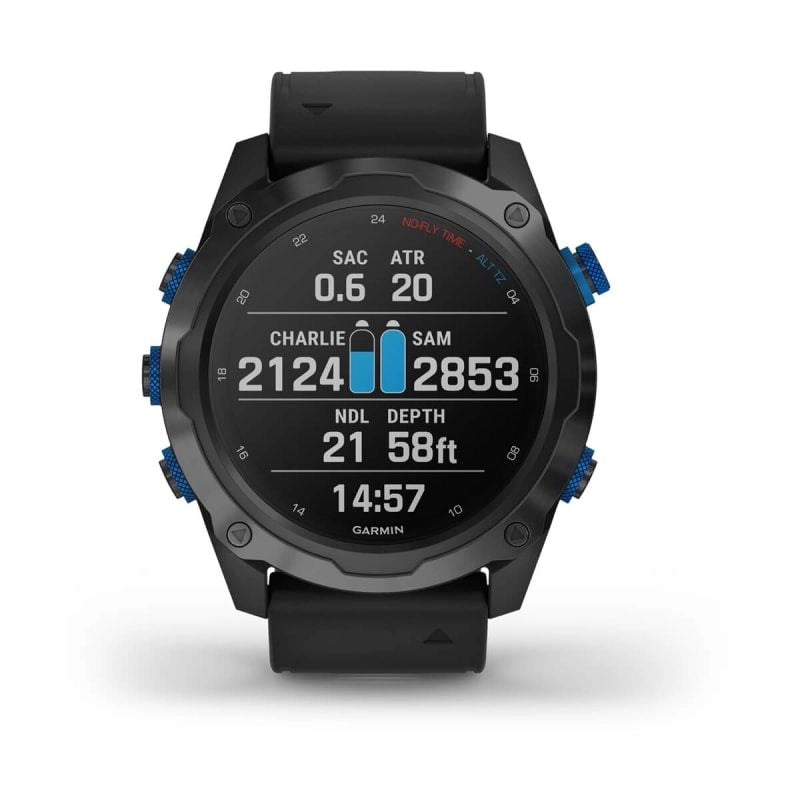GARMIN Descent Mk2i Smartwatch – Titanium Carbon Grey DLC with Black Band