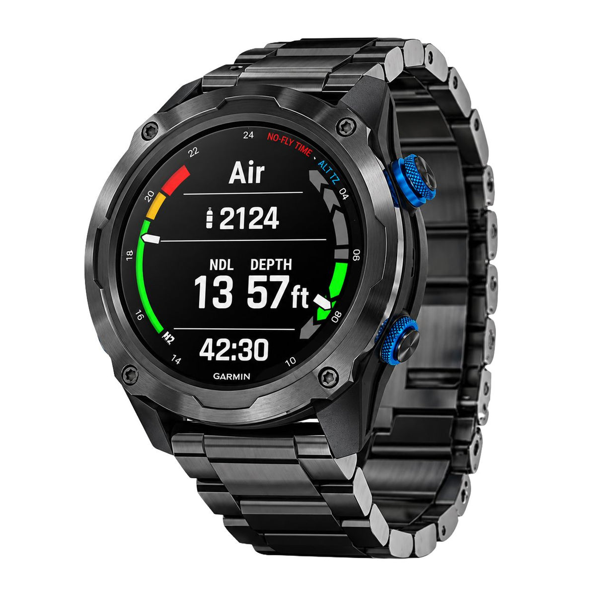 GARMIN Descent Mk2i Dive Computer Smartwatch - Titanium Carbon Grey DLC with Titanium Band & Descent T1 Transmitter