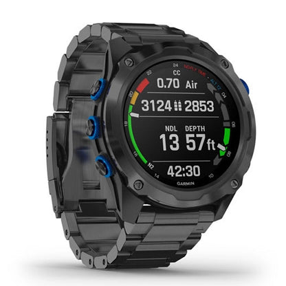 GARMIN Descent Mk2i Dive Computer Smartwatch - Titanium Carbon Grey DLC with Titanium Band & Descent T1 Transmitter