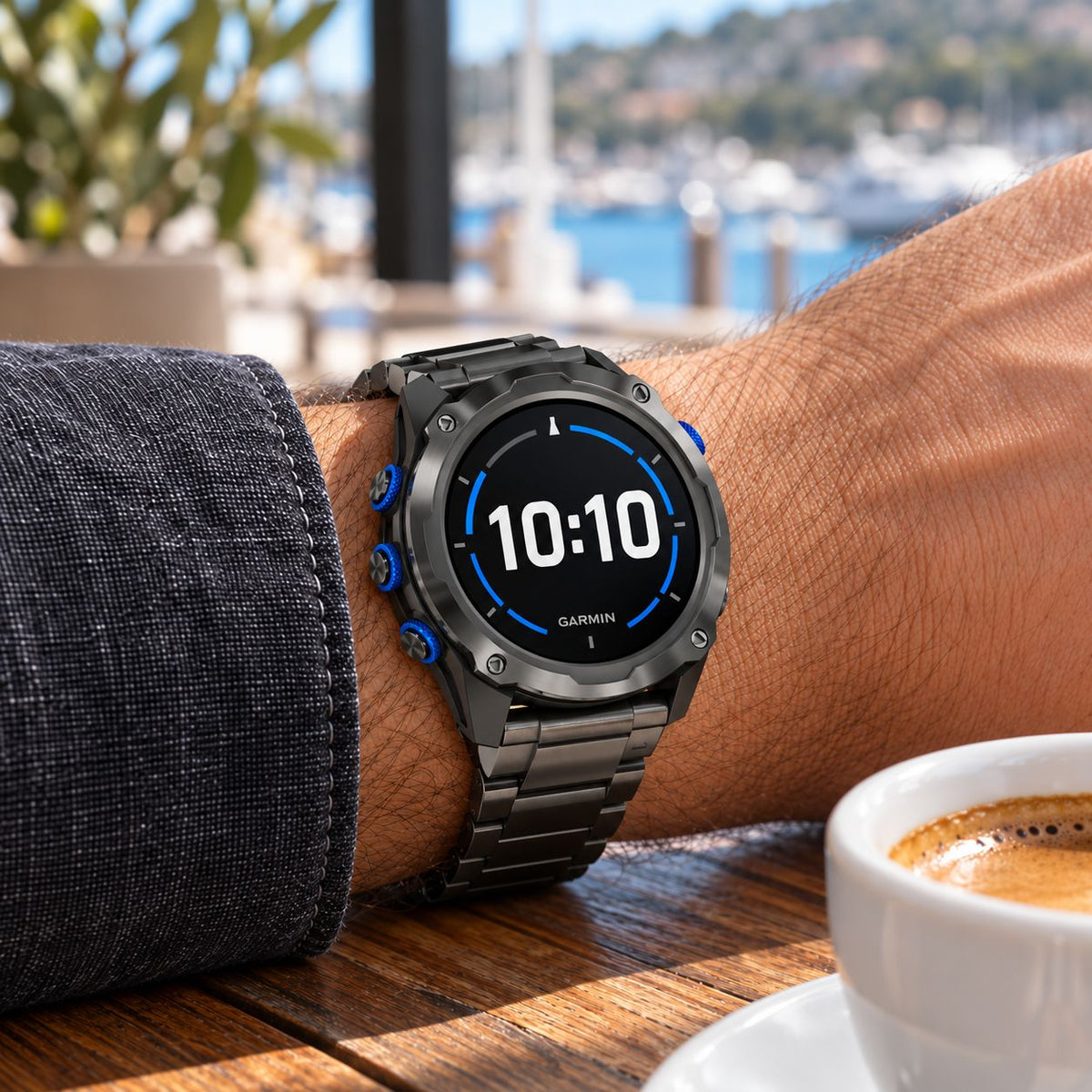 GARMIN Descent Mk2i Dive Computer Smartwatch - Titanium Carbon Grey DLC with Titanium Band & Descent T1 Transmitter