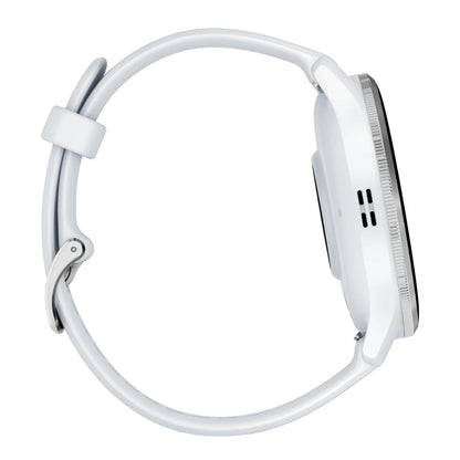 GARMIN Venu 3 GPS Smartwatch - Silver Stainless Steel Bezel with Whitestone Case and Silicone Band