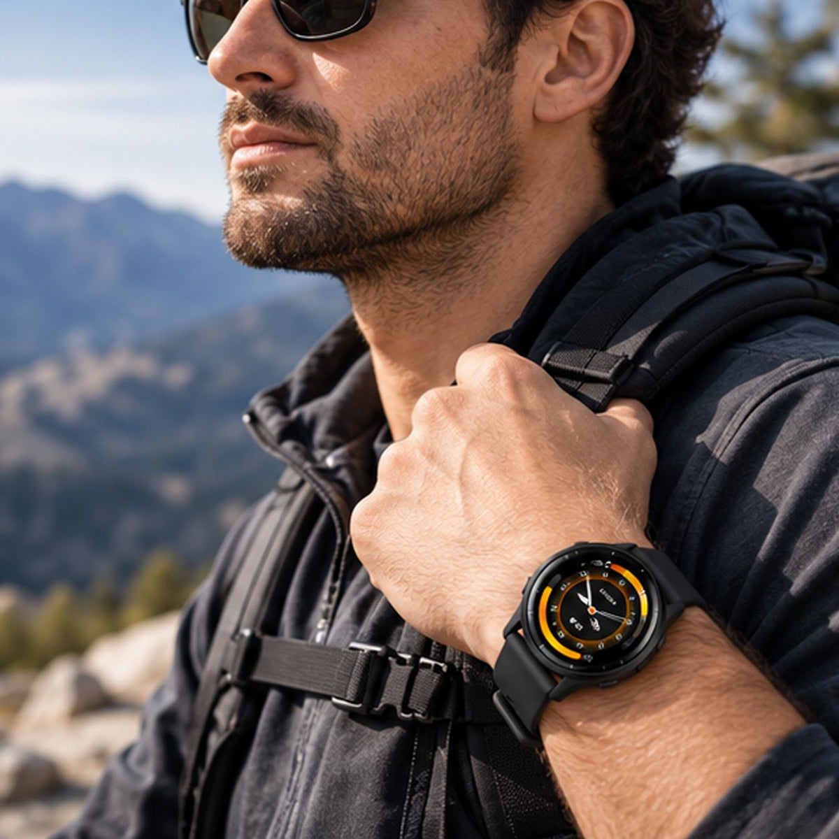 GARMIN Venu 3 GPS Fitness Smartwatch - Slate Stainless Steel Bezel with Black Case | Silicone Band
