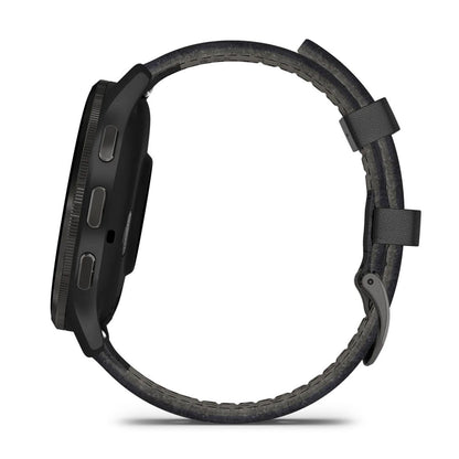 GARMIN Venu 3 GPS Fitness Smartwatch - Slate Stainless Steel Bezel with Black Case | Silicone Band