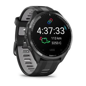 GARMIN Forerunner® 965 GPS Smartwatch | Carbon Grey DLC Titanium Bezel with Black Case