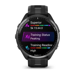 GARMIN Forerunner® 965 GPS Smartwatch | Carbon Grey DLC Titanium Bezel with Black Case