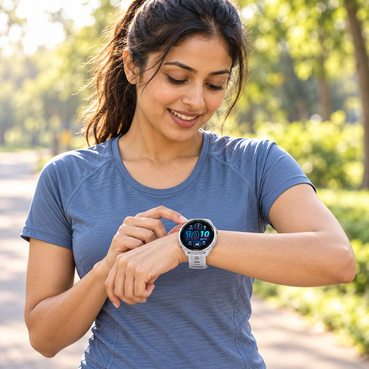 GARMIN Forerunner® 965 GPS Smartwatch | Carbon Grey DLC Titanium Bezel with Black Case