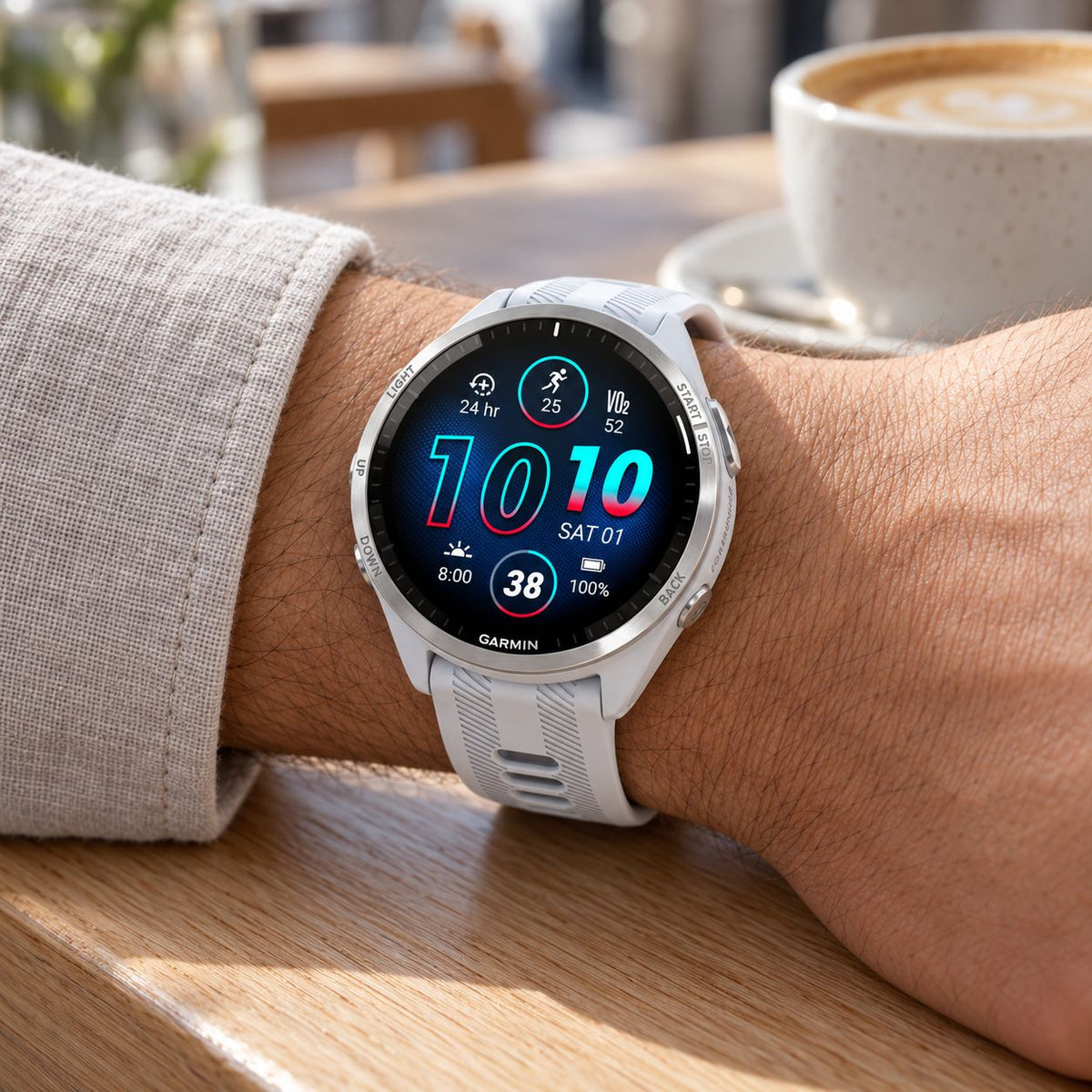 GARMIN Forerunner® 965 GPS Smartwatch | Carbon Grey DLC Titanium Bezel with Black Case