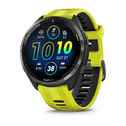 GARMIN Forerunner® 965 GPS Smartwatch | Carbon Grey DLC Titanium Bezel with Black Case Black
