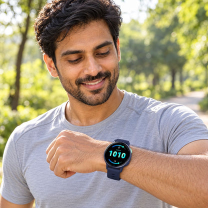 GARMIN Vivoactive 5 GPS Fitness Smartwatch - Metallic Navy Aluminum Bezel with Navy Case and Silicone Band