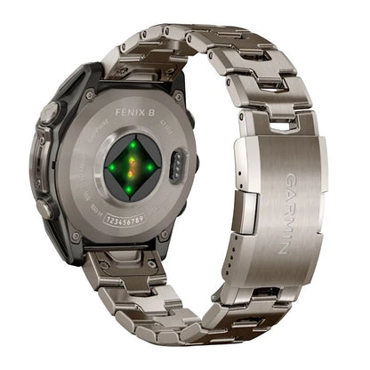 GARMIN Fenix 8 AMOLED GPS Smartwatch - Sapphire, Titanium with Vented Titanium Bracelet | 47 mm