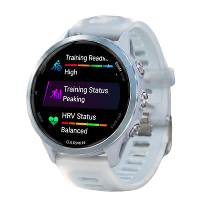 GARMIN Forerunner 570 GPS Running Smartwatch - Cloud Blue Aluminium with Translucent Whitestone/Cloud Blue Band | 42 mm