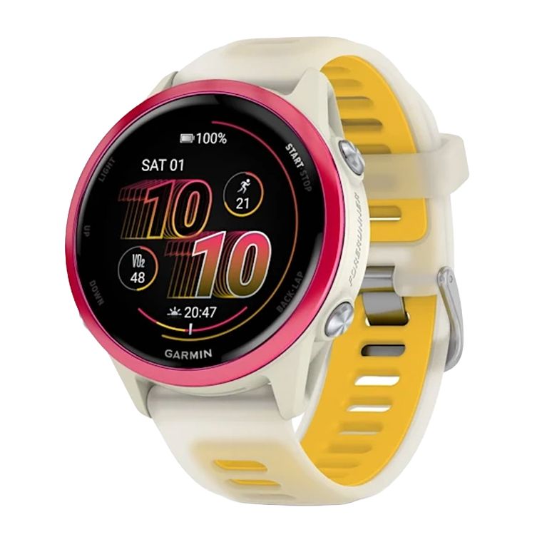 GARMIN Forerunner 570 GPS Running Smartwatch - Cloud Blue Aluminium with Translucent Whitestone/Cloud Blue Band | 42 mm
