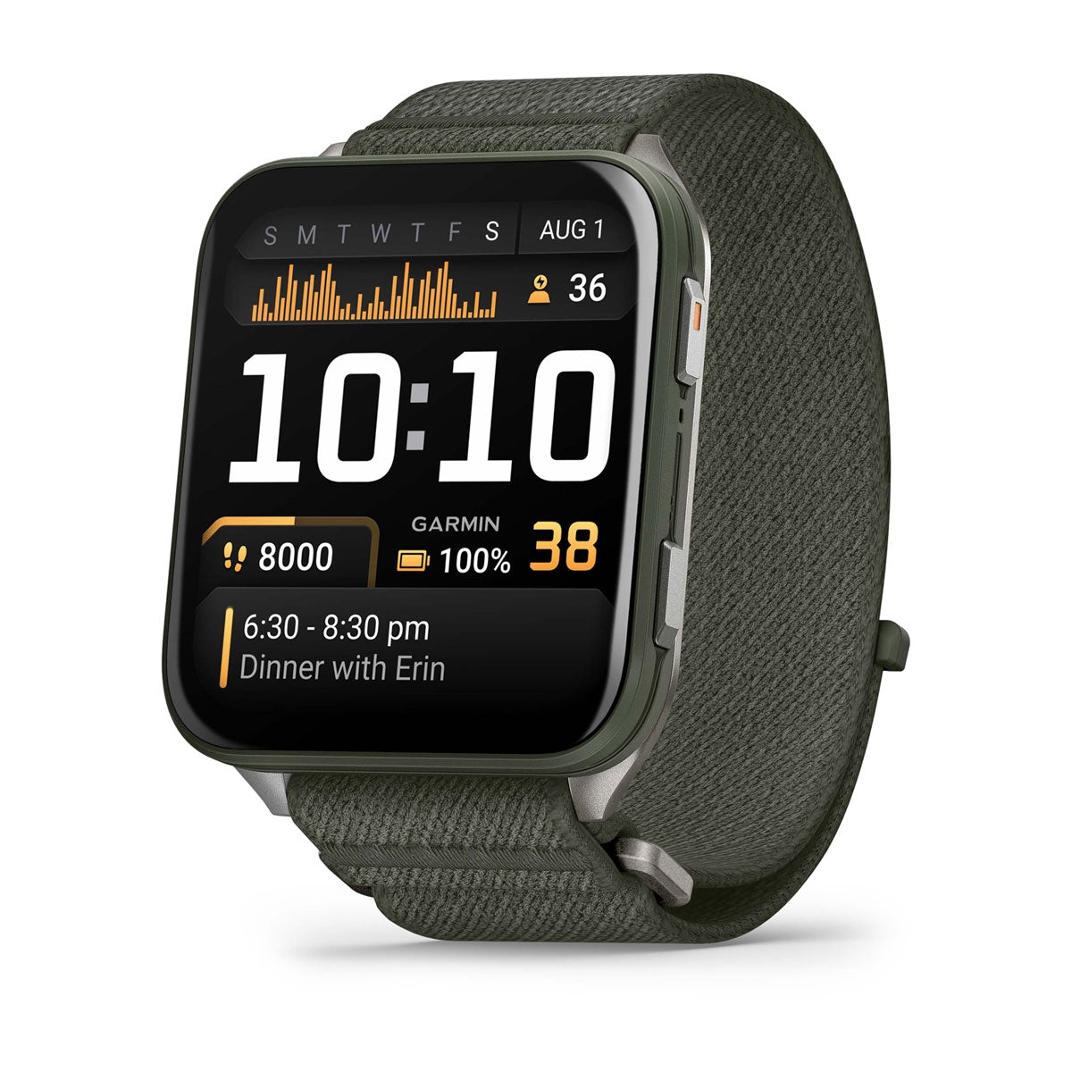 GARMIN Venu X1 Premium GPS Smartwatch - Moss | Nylon Band