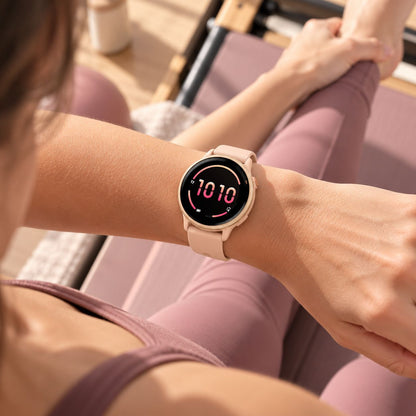 GARMIN Vivoactive 6 GPS Fitness Smartwatch - Metallic Pink Dawn with Pink Dawn Silicone Band
