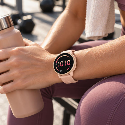 GARMIN Vivoactive 6 GPS Fitness Smartwatch - Metallic Pink Dawn with Pink Dawn Silicone Band