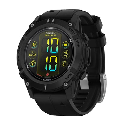 GARMIN Descent G2 Dive Computer Smartwatch - Black with Black Silicone Band