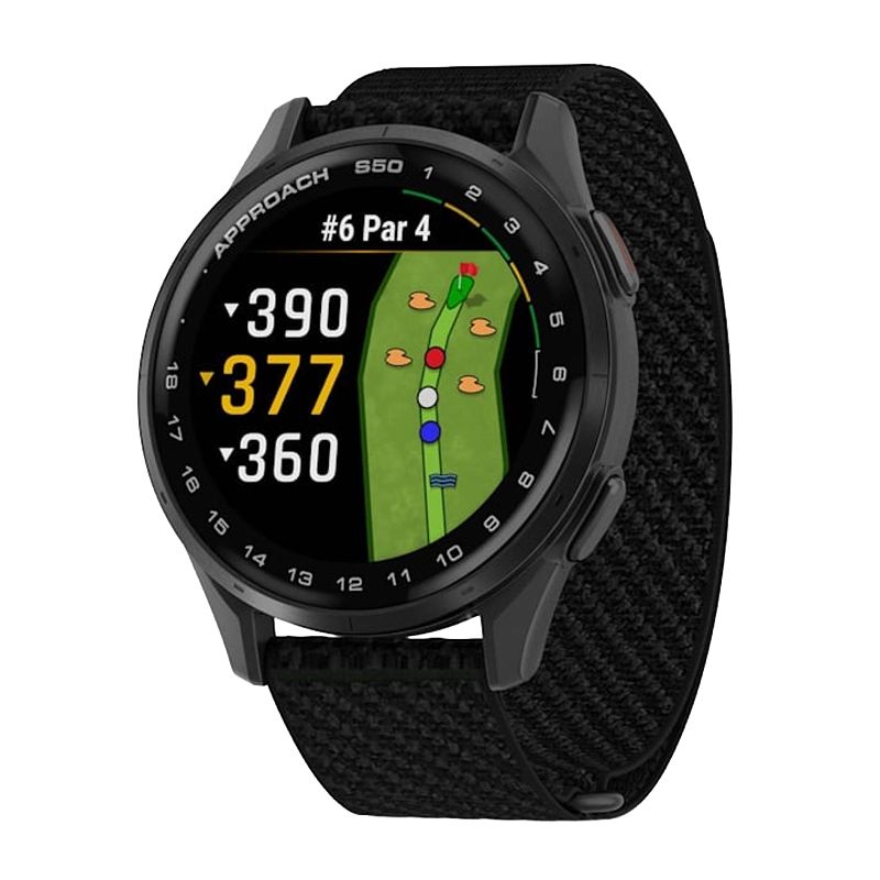 GARMIN Approach S50 GPS Golf Smartwatch - Cream Gold Aluminium with Ivory | Nylon Band