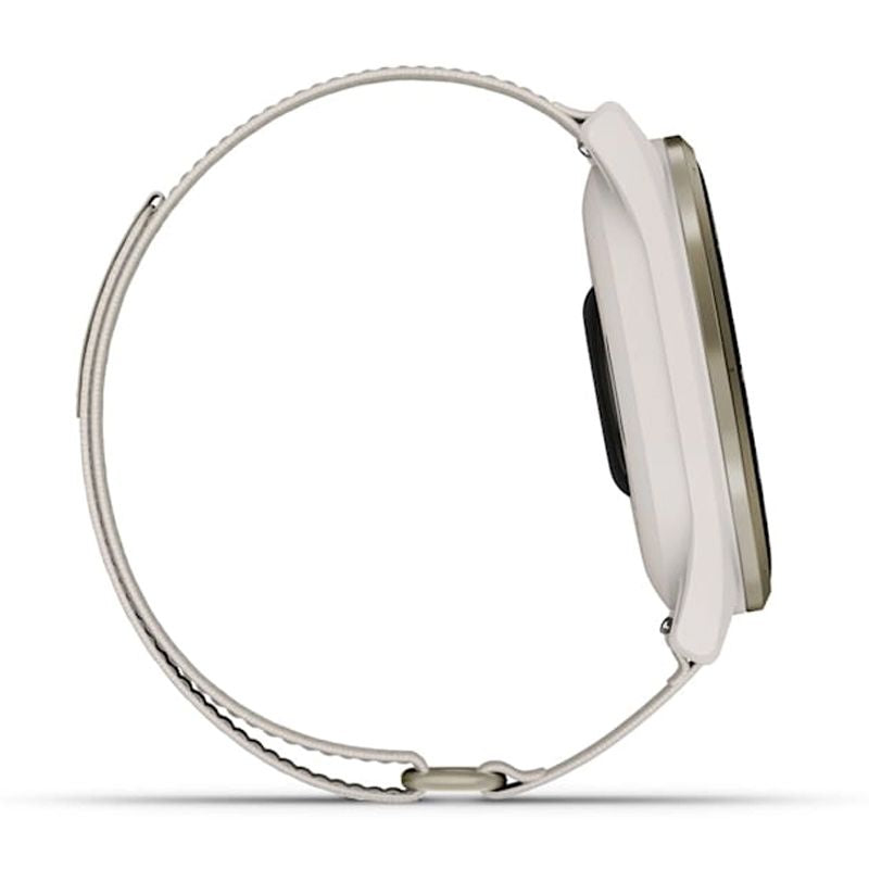GARMIN Approach S50 GPS Golf Smartwatch - Cream Gold Aluminium with Ivory | Nylon Band