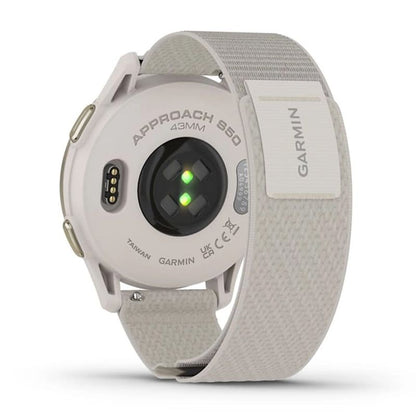 GARMIN Approach S50 GPS Golf Smartwatch - Cream Gold Aluminium with Ivory | Nylon Band
