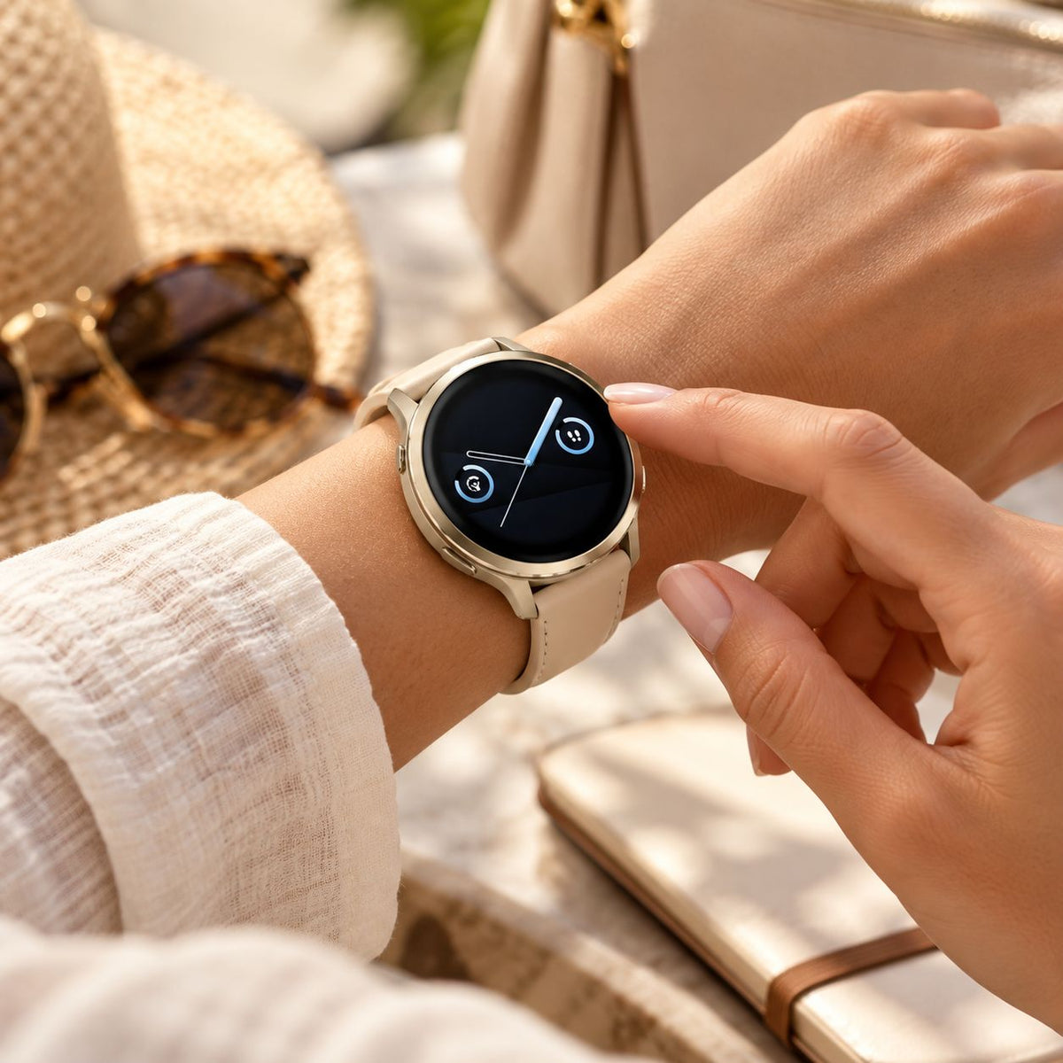 GARMIN Venu 4 GPS Smartwatch - Silver with Periwinkle Silicone Band | 41 mm