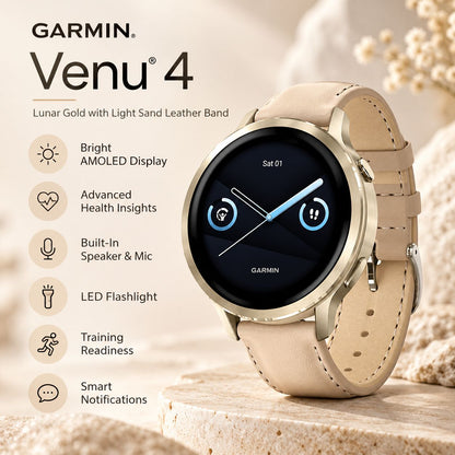 GARMIN Venu 4 GPS Smartwatch - Silver with Periwinkle Silicone Band | 41 mm