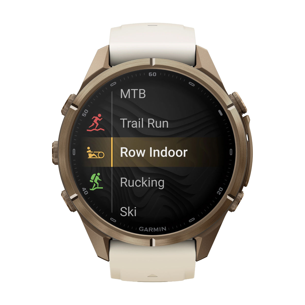 GARMIN Fenix 9 Pro GPS Smartwatch - Autumn Gold Titanium with Cream/French Grey Silicone Band | 43 mm
