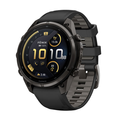GARMIN Fenix 9 Pro GPS Multisport Smartwatch with inReach - Titanium with Autumn Orange/Spark Orange Silicone Band | 47 mm