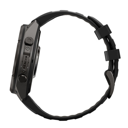 GARMIN Fenix 9 Pro GPS Multisport Smartwatch with inReach - Titanium with Autumn Orange/Spark Orange Silicone Band | 47 mm