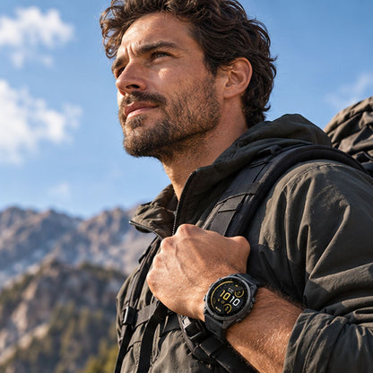 GARMIN Fenix 9 Pro GPS Multisport Smartwatch with inReach - Titanium with Autumn Orange/Spark Orange Silicone Band | 47 mm