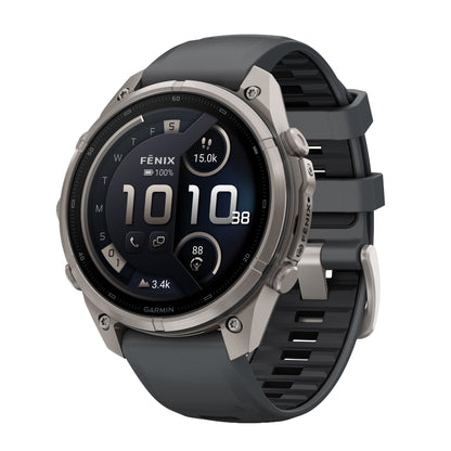 GARMIN Fenix 9 Pro GPS Smartwatch - Autumn Gold Titanium with Cream/French Grey Silicone Band | 43 mm