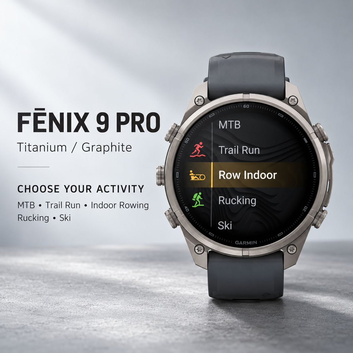 GARMIN Fenix 9 Pro GPS Smartwatch - Autumn Gold Titanium with Cream/French Grey Silicone Band | 43 mm