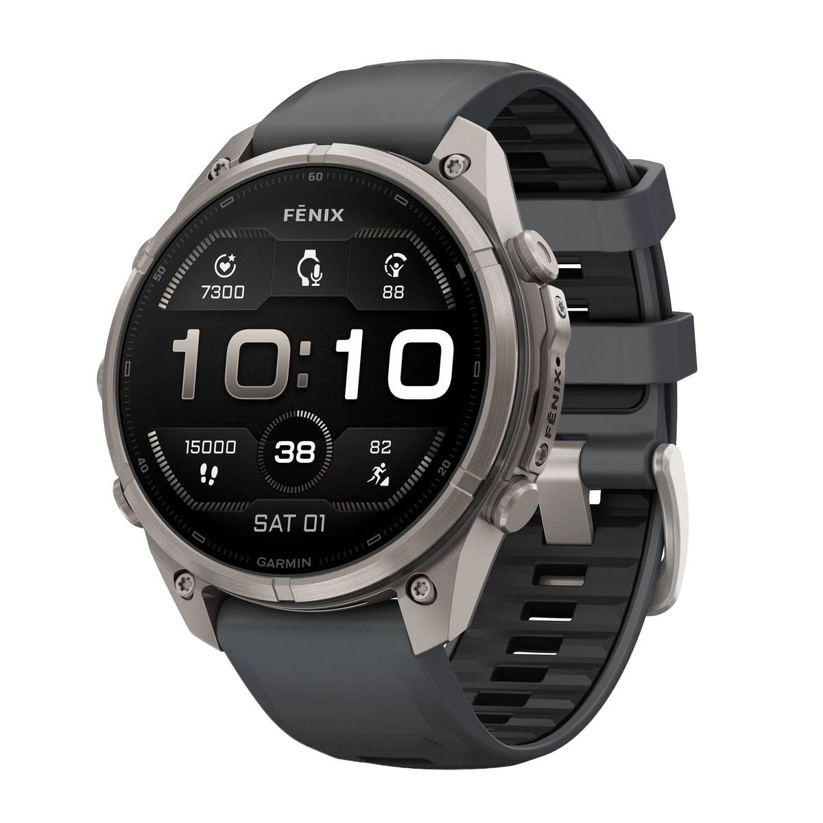GARMIN Fenix 9 Pro GPS Multisport Smartwatch with inReach - Titanium with Autumn Orange/Spark Orange Silicone Band | 47 mm