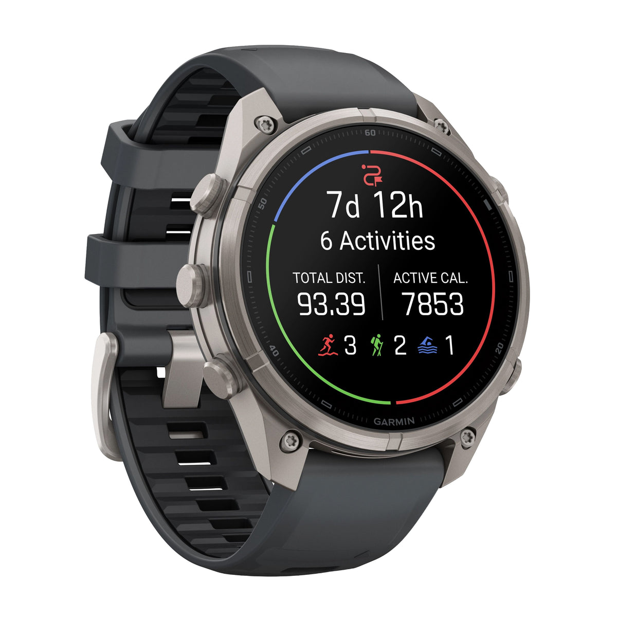 GARMIN Fenix 9 Pro GPS Multisport Smartwatch with inReach - Titanium with Autumn Orange/Spark Orange Silicone Band | 47 mm