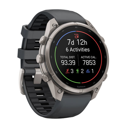 GARMIN Fenix 9 Pro GPS Multisport Smartwatch with inReach - Titanium with Autumn Orange/Spark Orange Silicone Band | 47 mm