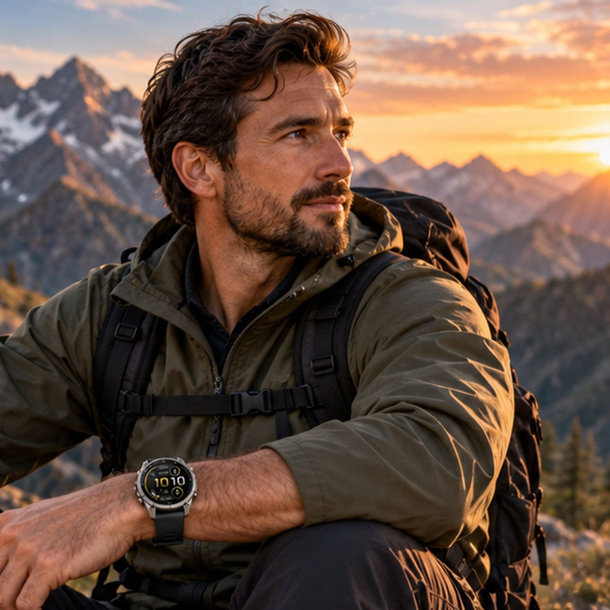 GARMIN Fenix 9 Pro GPS Multisport Smartwatch with inReach - Titanium with Autumn Orange/Spark Orange Silicone Band | 47 mm