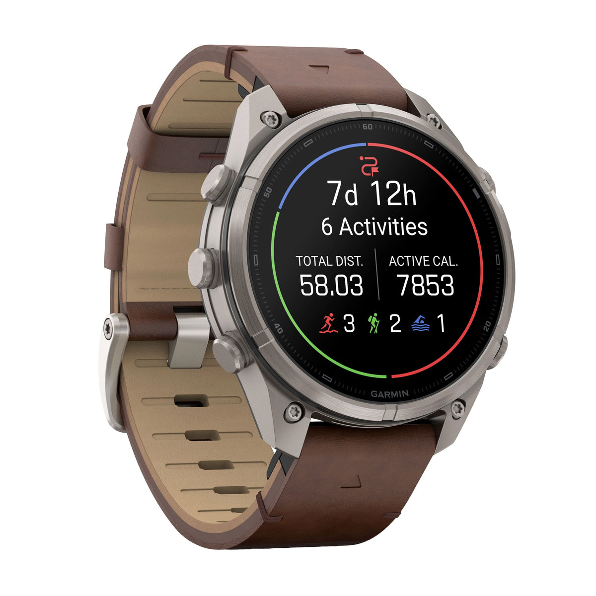 GARMIN Fenix 9 Pro GPS Multisport Smartwatch with inReach - Titanium with Autumn Orange/Spark Orange Silicone Band | 47 mm