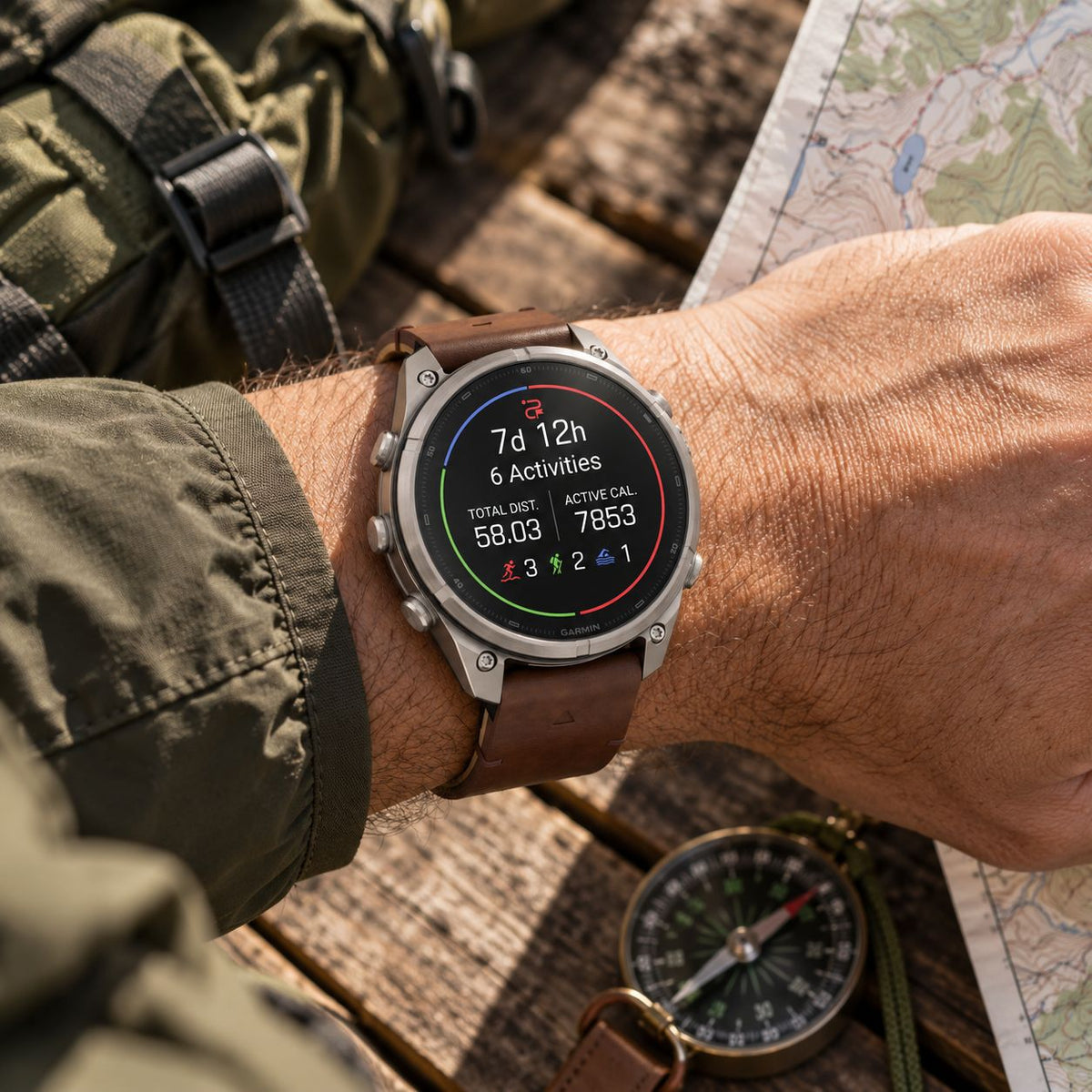 GARMIN Fenix 9 Pro GPS Multisport Smartwatch with inReach - Titanium with Autumn Orange/Spark Orange Silicone Band | 47 mm