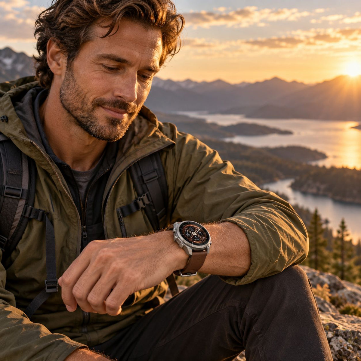 GARMIN Fenix 9 Pro GPS Multisport Smartwatch with inReach - Titanium with Autumn Orange/Spark Orange Silicone Band | 47 mm