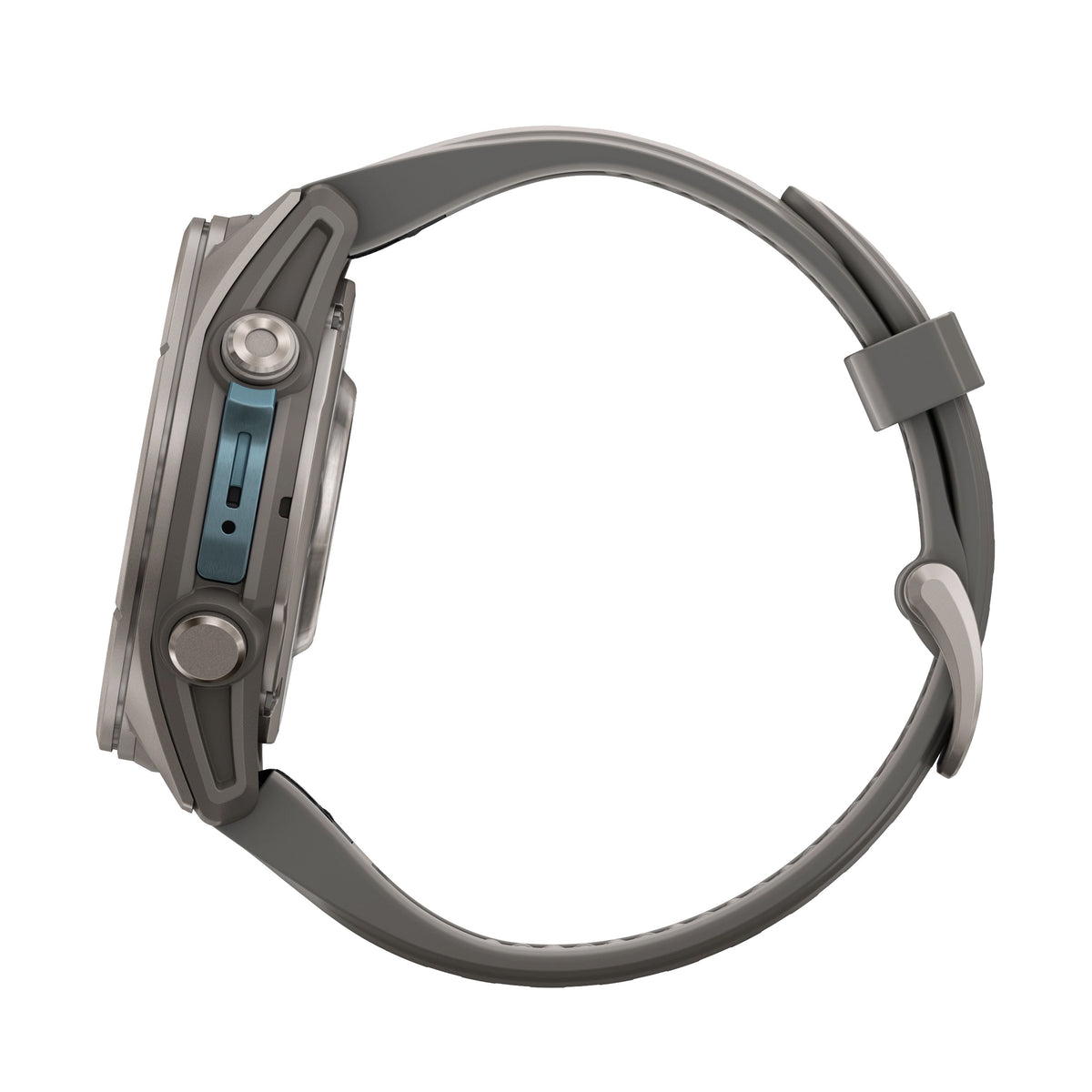 GARMIN Fenix 9 GPS Multisport Smartwatch - Titanium with Pebble Grey Silicone Band | 43 mm