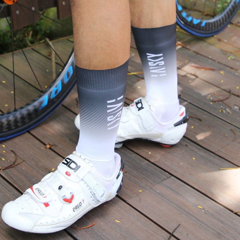 Baisky Aerodynamic Sport Socks - Black White | Medium