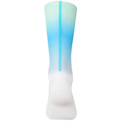 Baisky Aerodynamic Cycling Socks – Fluorescent Blue-Green - Medium